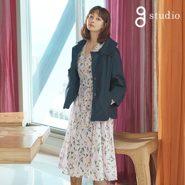 3[추가2만원 ]지스튜디오 22SS 아사파인코튼100 플로럴원피스