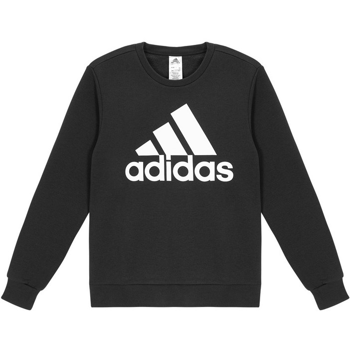 아디다스 맨투맨 BL 블랙 남여공용 긴팔 티셔츠 긴팔티 + HM 스티커