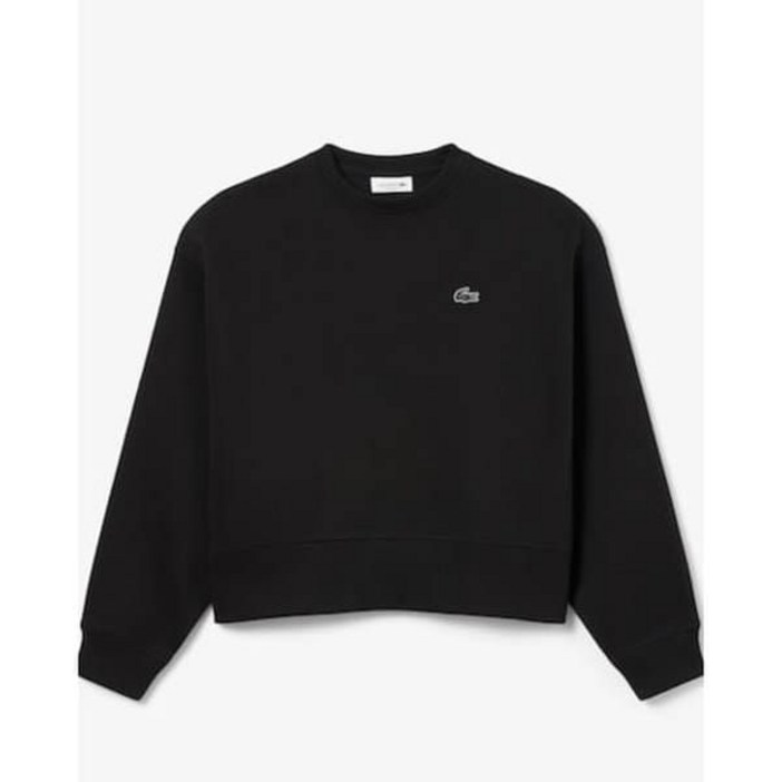 매장정품 LACOSTE 라코스테 브랜드관 여성 25FW 더블페이스 액티브 크루넥 스웻셔츠 SF561455N 031블랙 707158