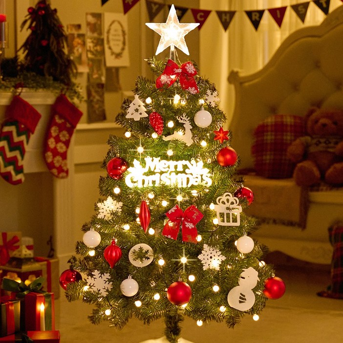 크리스마스트리 트리 탑별 장식 LED 전구 풀세트