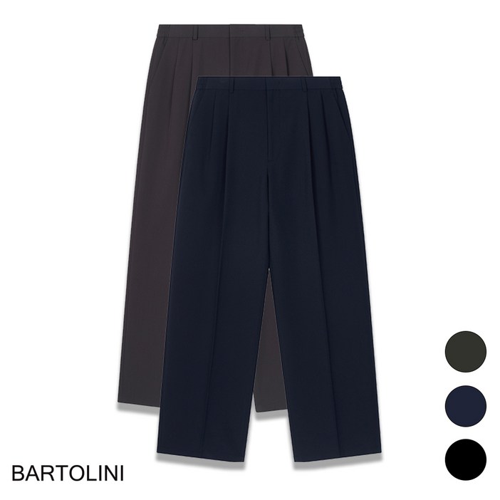 바톨리니 남성용 히든밴딩 와이드핏 데일리 와이드 슬랙스 팬츠 M6XL