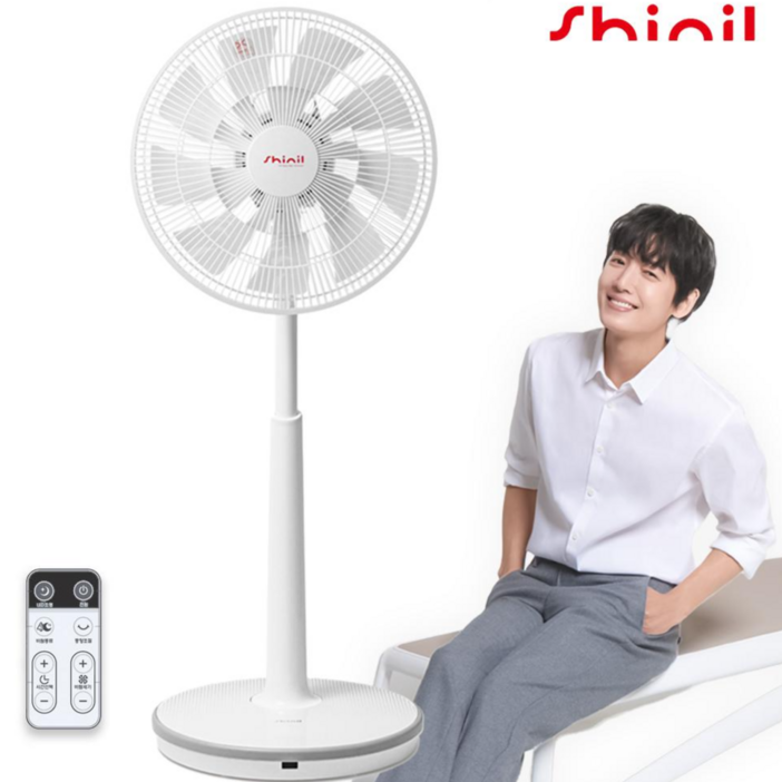25년 최신형 신일 스탠드형 선풍기 18엽 써큘레이터 가정용 사무실용 키높이 화이트 & 그레이, 그레이