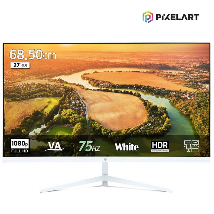 픽셀아트 PIXELART PA2730W 화이트 75Hz FHD VA 27형 모니터 일반 픽셀아트 PIXELART PA2730W 화이트 75Hz FHD VA 27형 모니터 일반