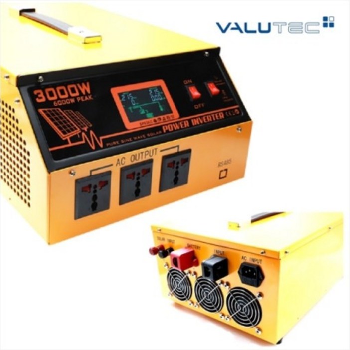 벨류텍 태양광 UPS 다용도 멀티 인버터 12V 2000W 3000W ACDC사용 충전, 1개