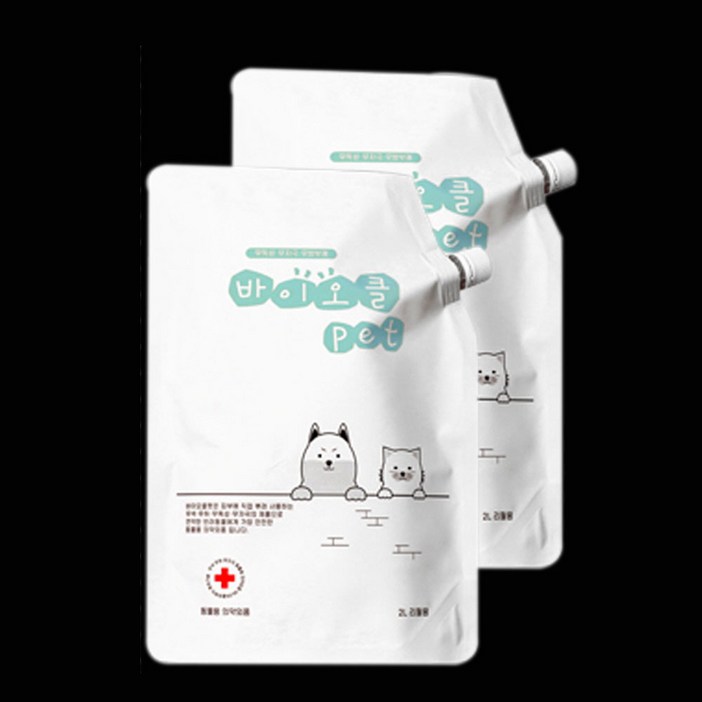 바이오클펫 2L 2개 살균소독 강아지탈취제 동물용의약외품 허가제품