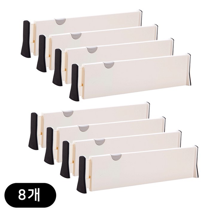 플랜와이 만능 다용도 서랍 파티션 칸막이, 화이트, 8개
