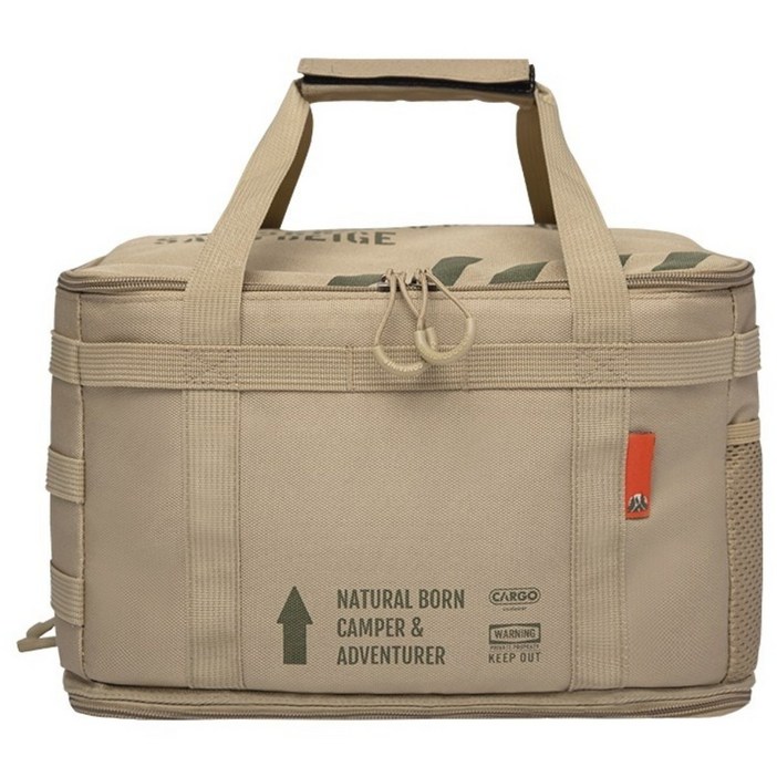카고컨테이너 커스텀백 M 1개 캠핑가방 다용도 이소가스 부탄가스 수납, 베이지, 1개