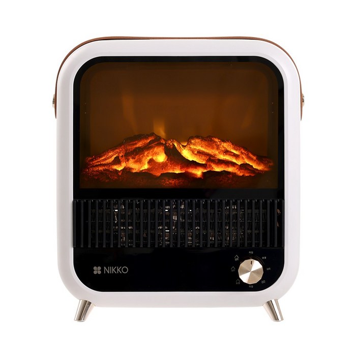(26년형 NEW) 니코 PTC 소형 전기 난로 불멍 히터 캠핑 온풍기 NKH-F246