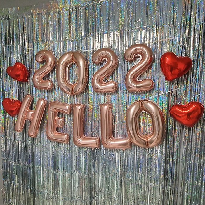굿바이 2021년 헬로우 2022년 파티장식 신년장식 잘가라 2021년 방가워 2022년