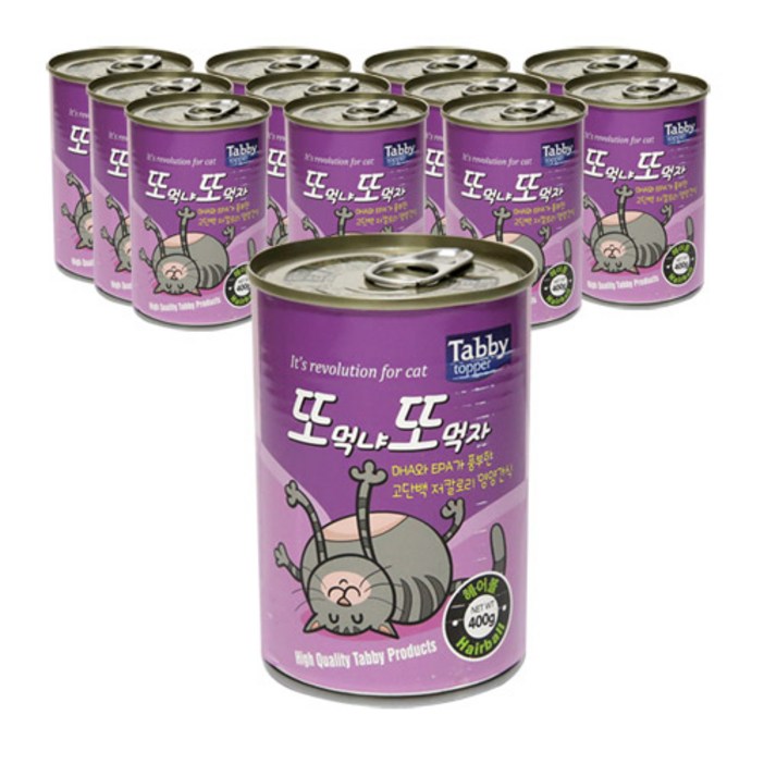 테비 또또캔 고양이간식 참치 400g, 12개, 참치 헤어볼 혼합맛, 400g