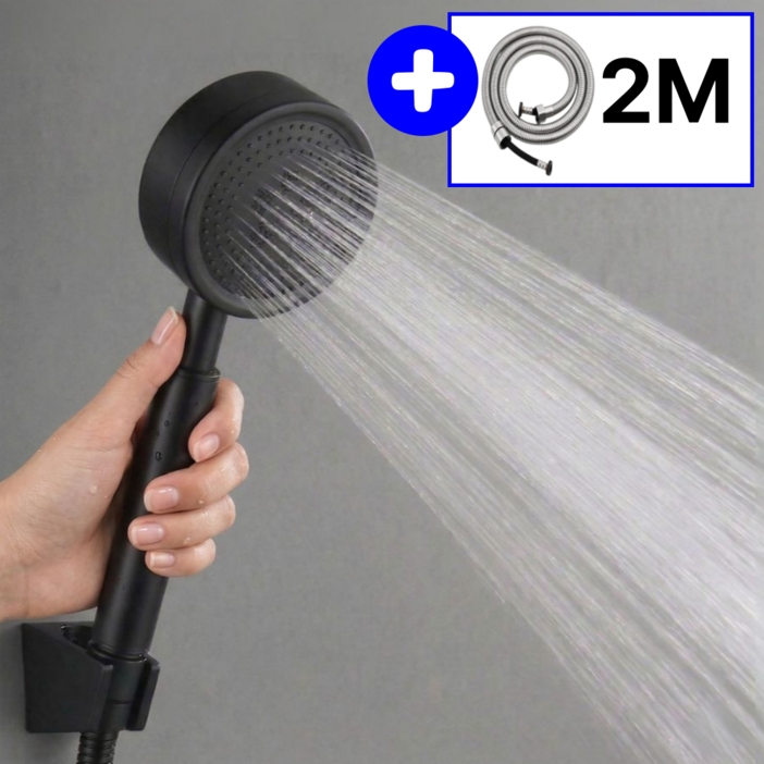 바르텐 샤워기헤드 호스 2M 초강력 수압상승 무광 스테인리스