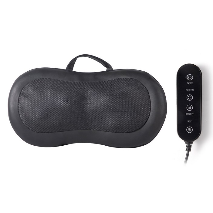 AERLANG 무선 롤링 목 어깨 베개 쿠션 마사지기 MP02, Black