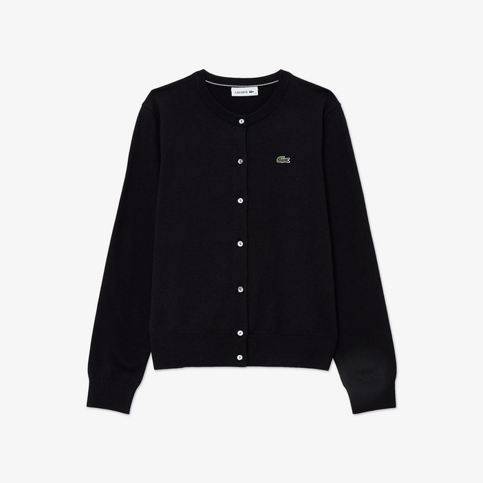 라코스테 공식 여성 베이직 크루넥 가디건 AF133E56G 031