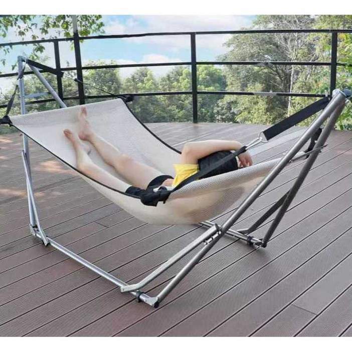 스탠드 해먹 캠핑 휴대용 테라스 베란다 실내.외용해먹