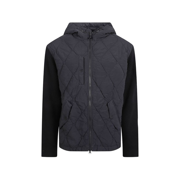 스톤 아일랜드 후드 퀼팅 패딩 재킷