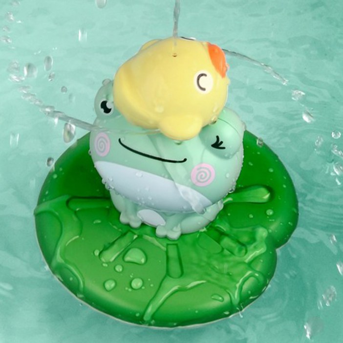 행운이네 럭키프로그 개구리 목욕장난감 5가지 분사모드 목욕놀이 장난감 아기 유아 물놀이, 혼합색상