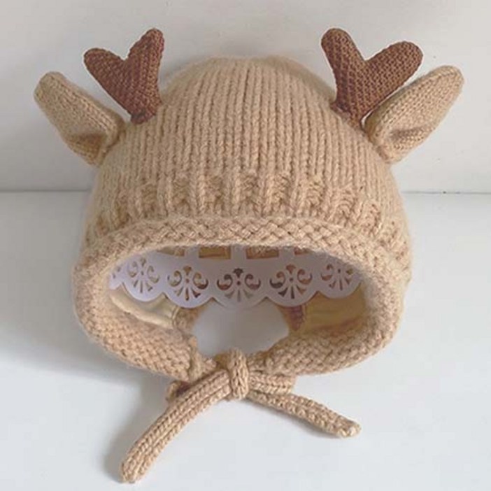 루돌프 니트 겨울모자 키즈 돌아기 백일 크리스마스 선물