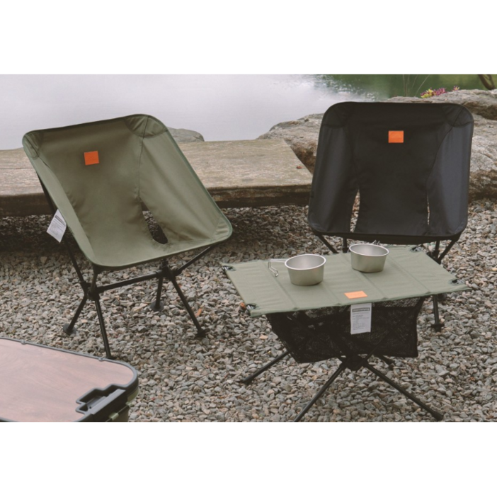 문캠핑 초경량 백패킹 체어 캠핑의자, 1개, 블랙