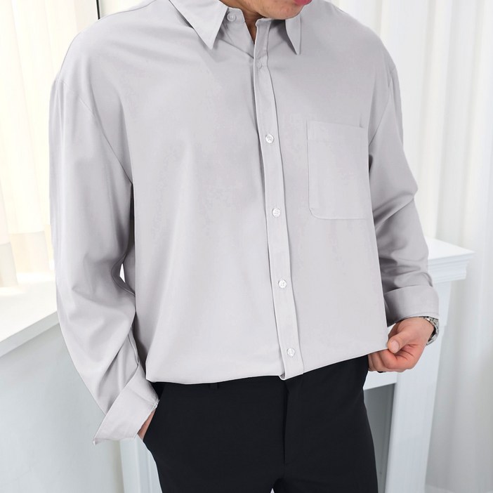 디알엠 남자 셔츠 오버핏 링클프리 구김없는 셔츠 빅사이즈 M4XL