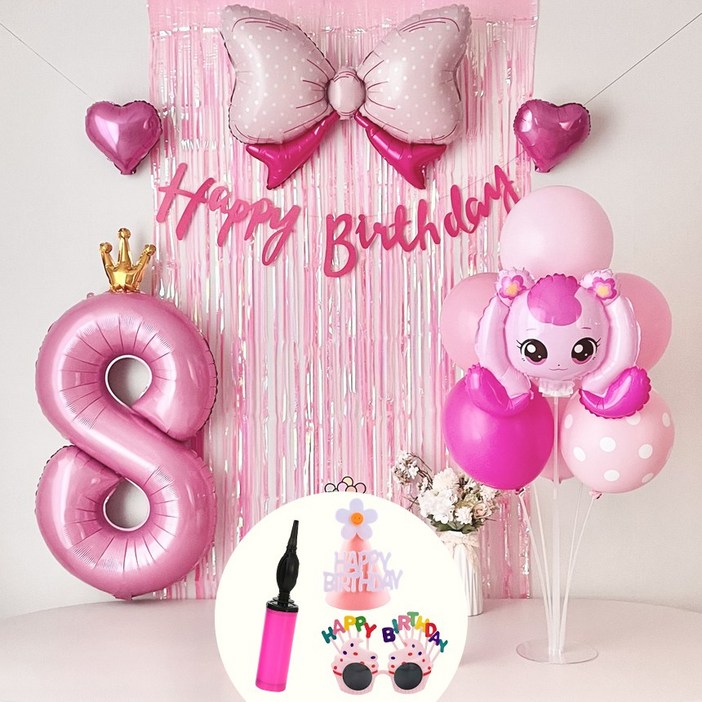 연지마켓 하츄핑 풍선 캐치 티니핑 생일 파티 용품 세트, 1세트