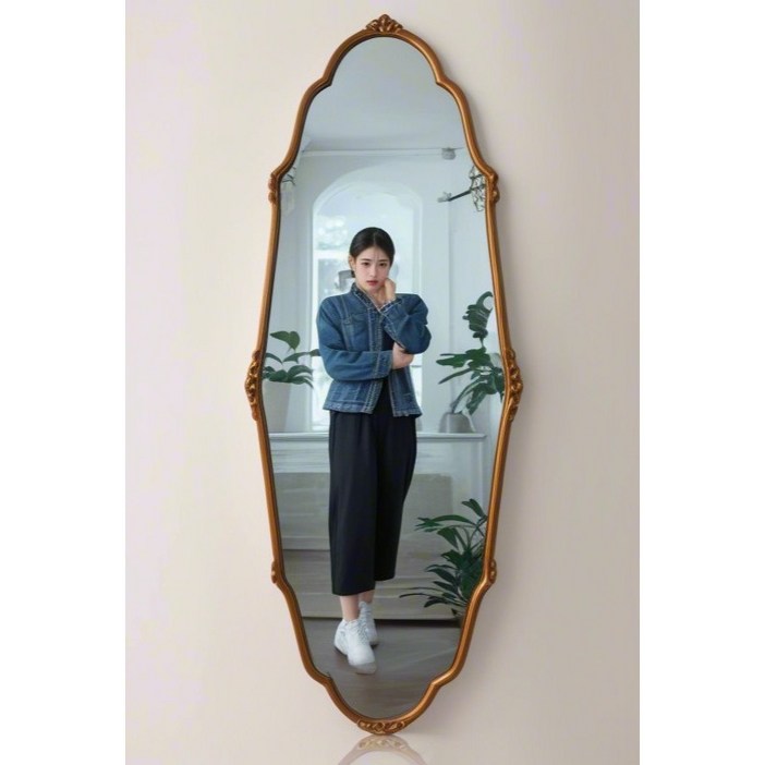 엔틱전신거울 우드 현관 카페 빈티지 옷가게 포토존 거실 매장