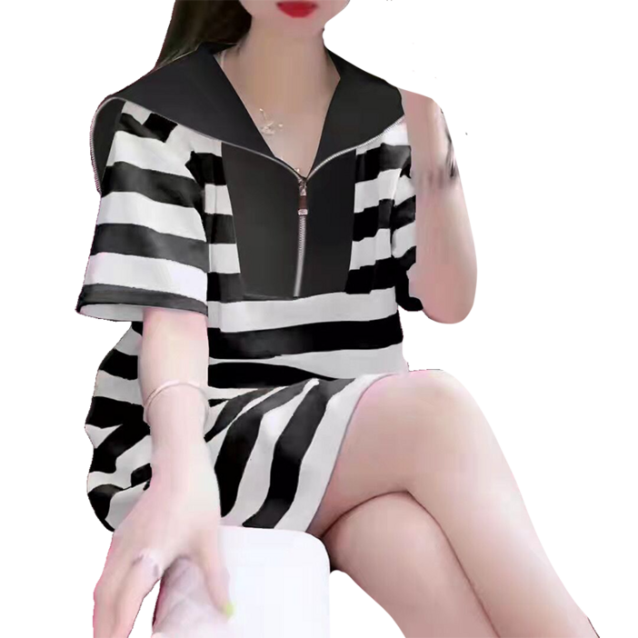 여성 여름 박시 반팔 원피스 뉴타임즈 0324YD07M