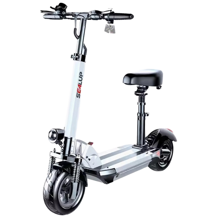 EMotion 접이식 전동킥보드 앉아서 전기킥보드 성인킥보드 퀵보드 대리운전 성인용, 1개, 화이트, 4.48V 10AH 4050km