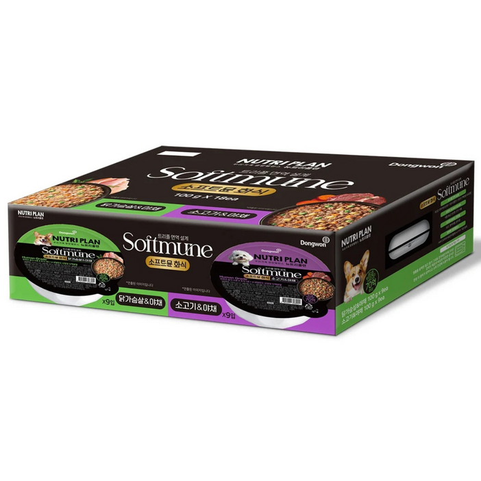 뉴트리플랜 소프트뮨 화식 애견용 100GX18 코스트코, 100g, 18개