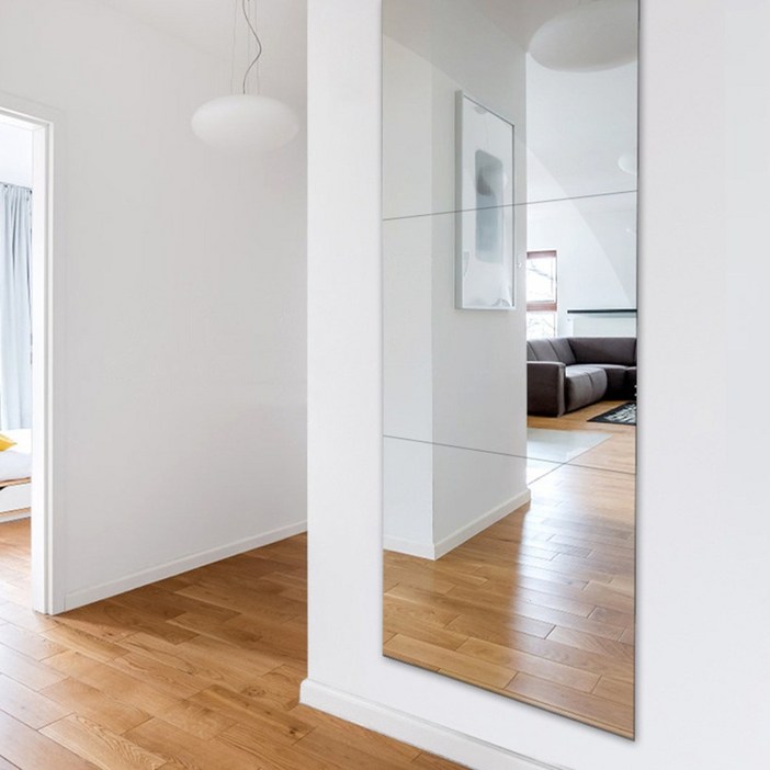 대형 모칸도 아크릴 거울 60X90cm 모서리 직각형 접착식 DIY거울 두께 2mm 재단가능, 모서리 직각형