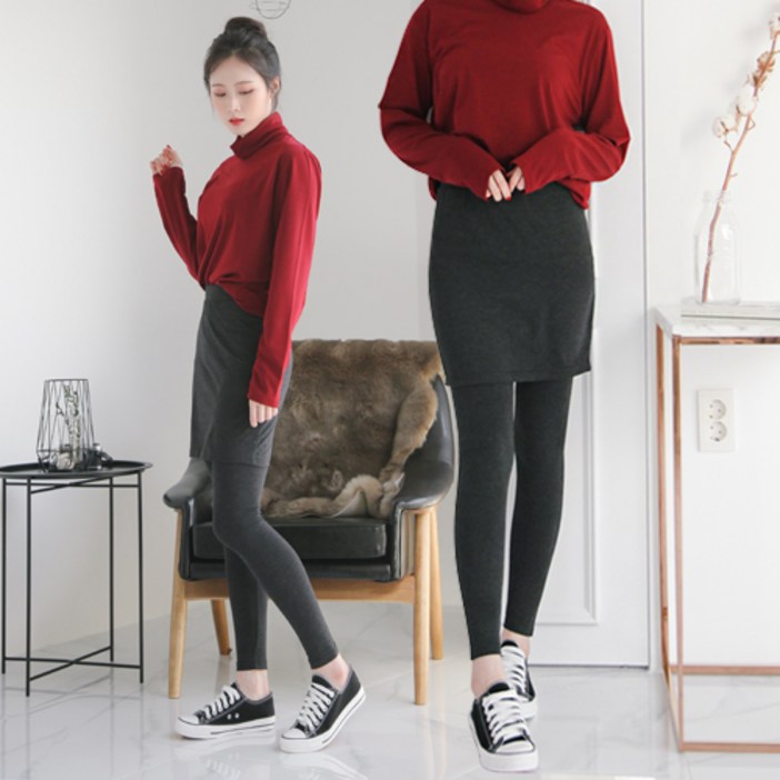 퍼스트클로 노멀코튼 4부 치마 레깅스 5043