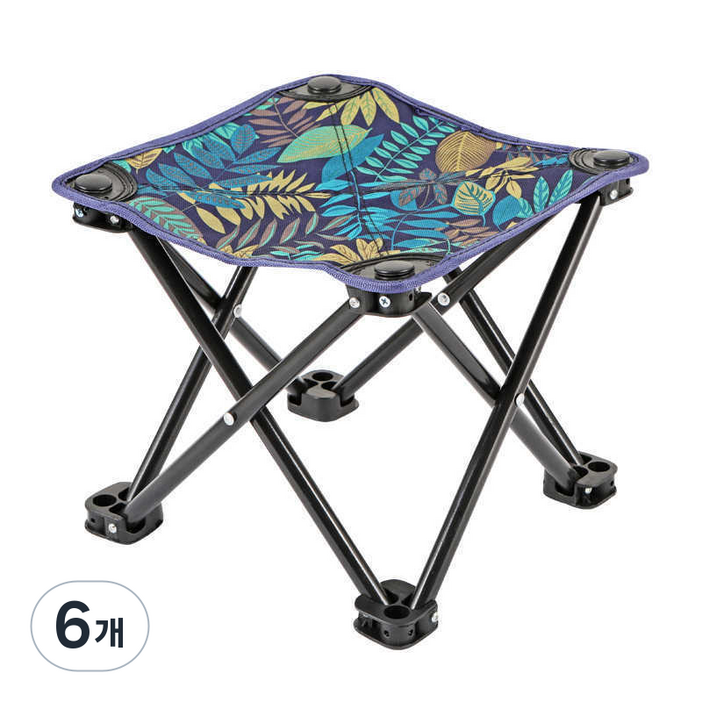 인기 접이식 캠핑 의자 휴대용 아웃도어 의자, 6개, 나뭇잎