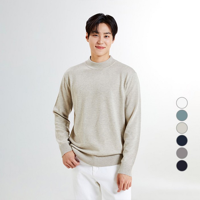 24FW 신상스파오 남성용 메리노 모크넥 풀오버 니트 SPKAE4TM03 24FW 신상스파오 남성용 메리노 모크넥 풀오버 니트 SPKAE4TM03