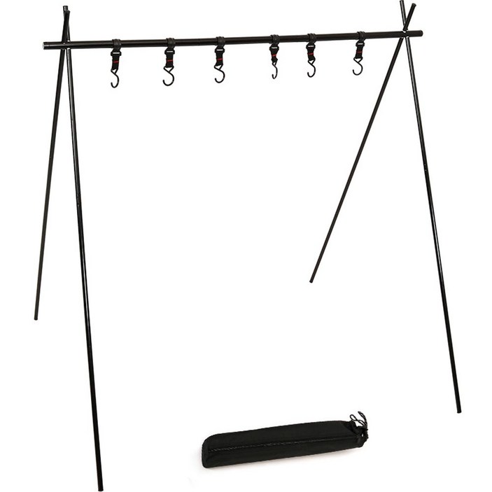 캠프빌리지 감성캠핑 접이식 인디언행어 대형 + 보관 가방 세트