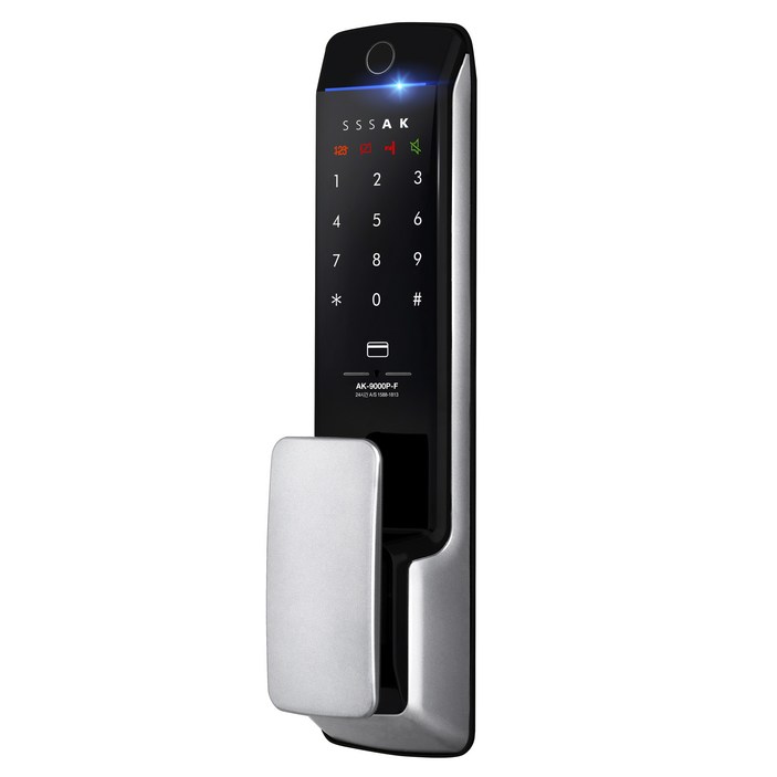 에버넷 무타공 롱 푸쉬풀 도어락 AK-9000P-F, AK-9000P-F, 고객직접설치