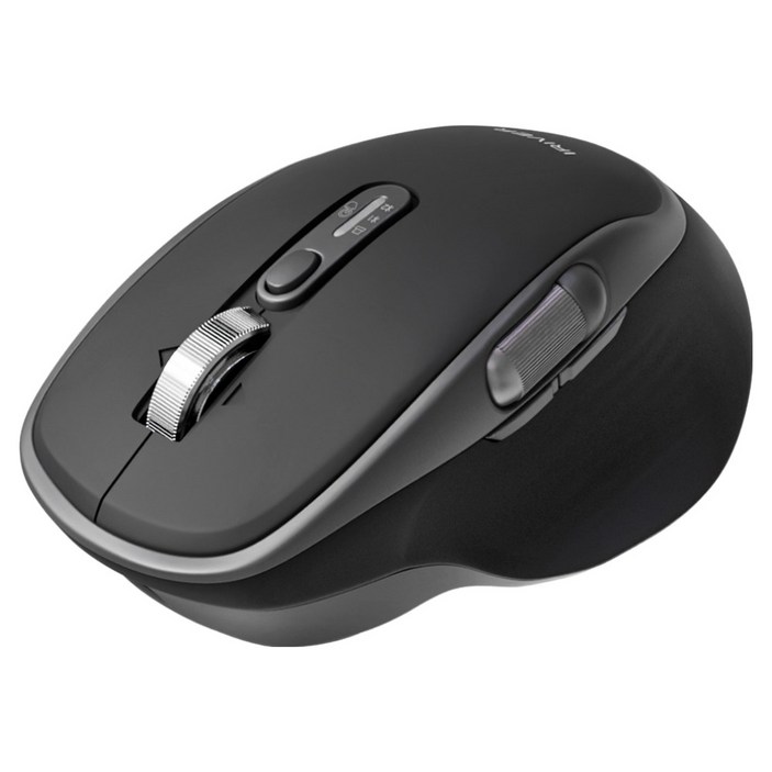 아이리버 스마트스크롤 무한휠 멀티페어링 블루투스 무소음 세미 버티컬 무선 마우스, GT300, 블랙