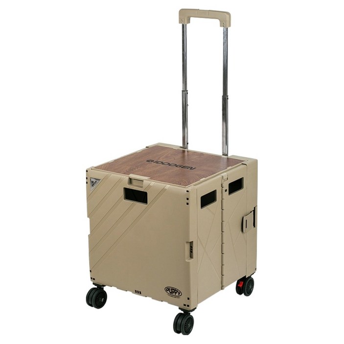 아이두젠 접이식 캠핑 폴딩 카트 프리미엄 핸드 퍼피박스, 탄, 1개