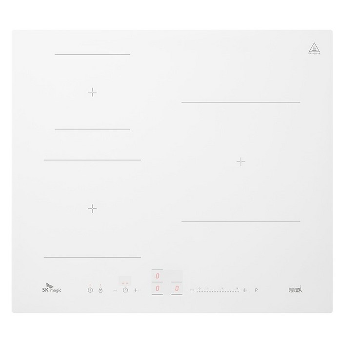 SK매직 빌트인 파워부스트 인덕션 전기레인지 3구 Cloudy white 방문설치