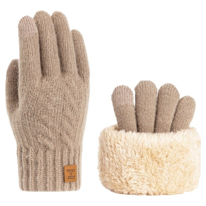 코지앤칠 방한 터치 장갑 양손착용 세트