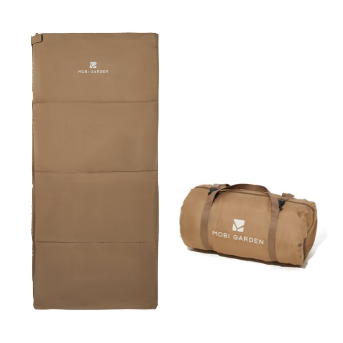 모비가든 플리스 안감 와이드 침낭 2.3kg, 샌드, 1개