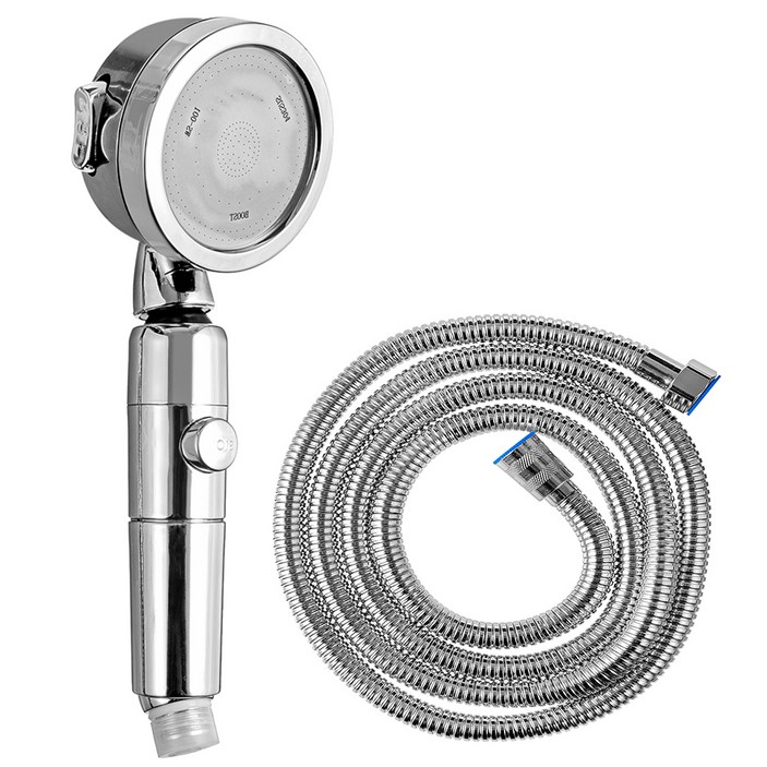 코멧 홈 3단 수압조절 절수 샤워기  샤워호스 2m 세트