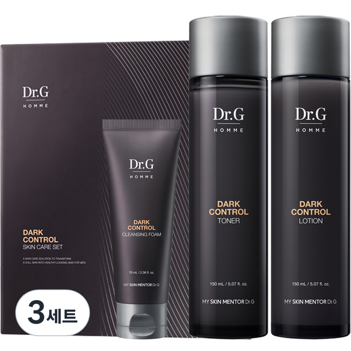 닥터지 옴므 다크 컨트롤 토너 150ml + 로션 150ml + 클렌징폼 70ml 세트, 3세트