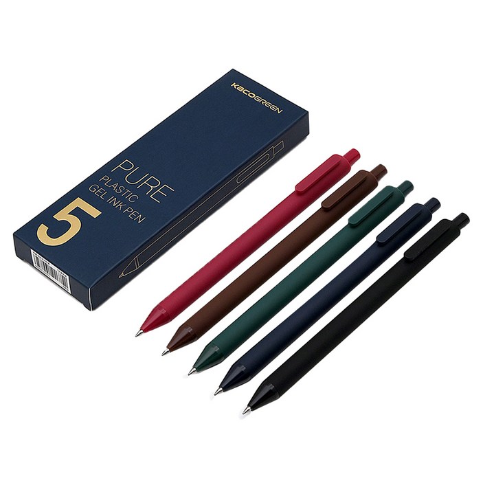 카코 퓨어 빈티지 젤펜 0.5mm 5종 세트, 혼합색상, 1세트 카코 퓨어 빈티지 젤펜 0.5mm 5종 세트, 혼합색상, 1세트
