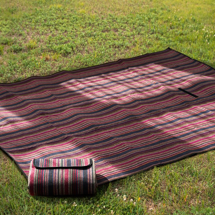 아이두젠 사각 패브릭 카페트 피크닉 돗자리 접이식 캠핑 텐트 이너 매트, 레드