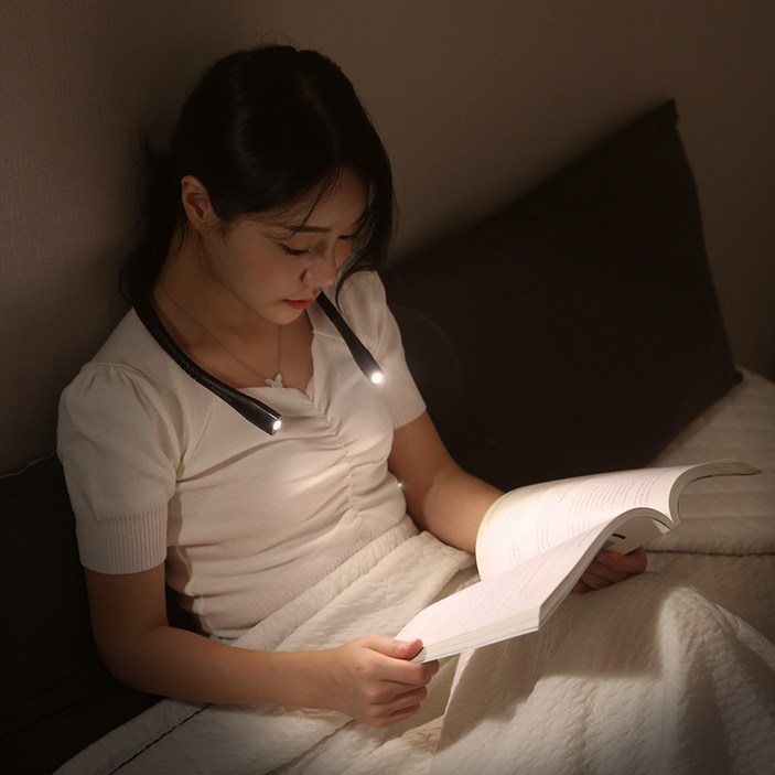 베이직기어 넥밴드 LED 북라이트 독서등 후레쉬, 블랙 베이직기어 넥밴드 LED 북라이트 독서등 후레쉬, 블랙