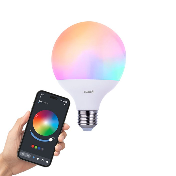 스마트공간 IoT 블루투스 볼전구 14W LED 밝기조절 색변환 E26 조명 램프, 1개 스마트공간 IoT 블루투스 볼전구 14W LED 밝기조절 색변환 E26 조명 램프, 1개