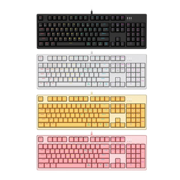 앱코Hacker K660S 스페셜 에디션 카일광축클릭 레인보우LED 축교환