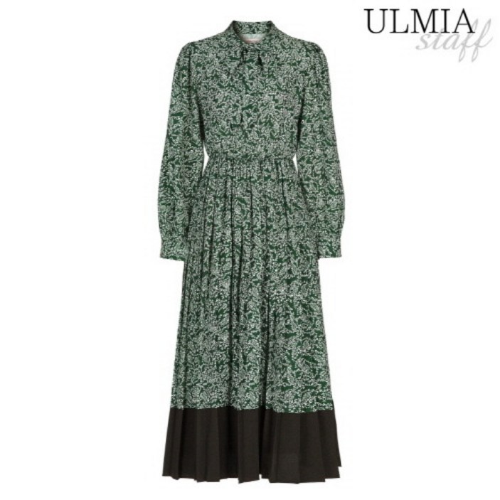 율미아스탭 율미아스탭 리본넥배색나염원피스_S2F1OP3161