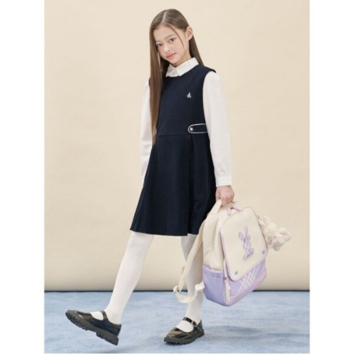 빈폴키즈 25FW 시즌오프 30 베스트형 민소매 코듀로이 원피스 네이비 BI5971G01R