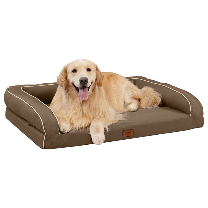EMME 애견용 침대 방수 방상, 1개, 옥스포드 원단-Light Brown