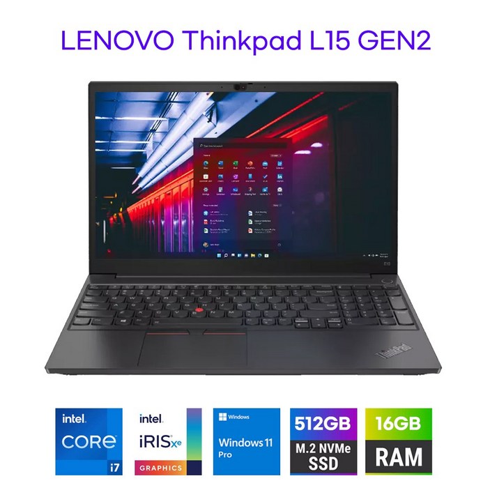 레노버 씽크패드 L15 GEN2 11세대 i7-1165G7 램16GB NVME256GB 15.6 윈도11 중고노트북, L15-I7, WIN11 Pro, 16GB, 512GB, 블랙